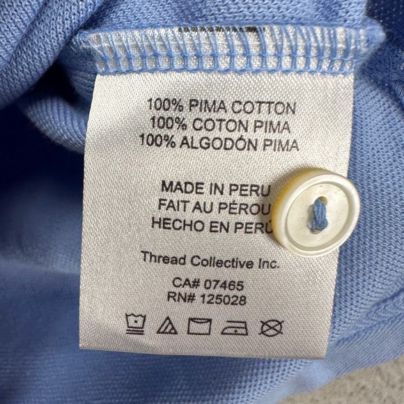 Psycho Bunny Boys Porthill Polo Shirt 2XS‎ Blue Rugby 100% Pima Cotton Youth NEW - Picture 7 of 10